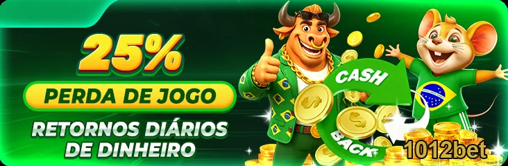 Ilustração de promoções da 1012bet com cashback em jogo.