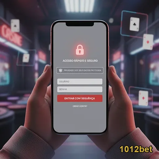 Tela de login da 1012bet demonstrando segurança em jogos.