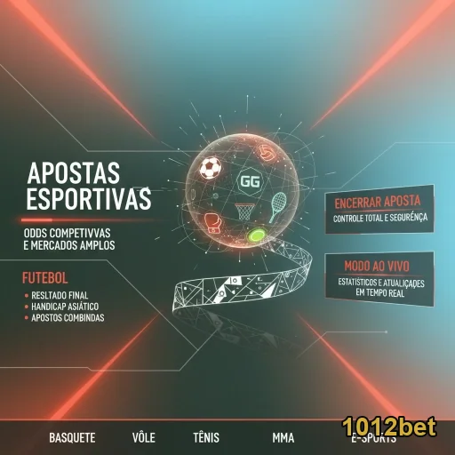 Interface de apostas esportivas no site 1012bet com diversos mercados.