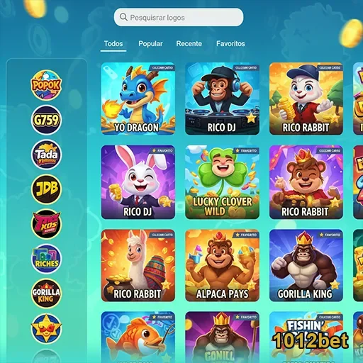 Tela da 1012bet com diversos jogos de caça-níqueis em destaque.