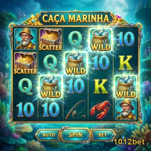 Tela do jogo 'Caça Marinha' no aplicativo 1012bet.