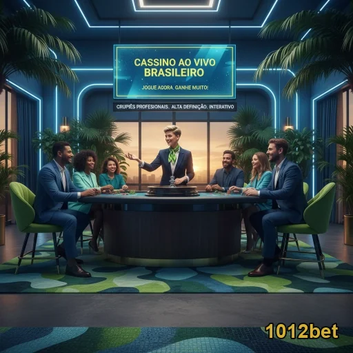 Jogadores interagem em cassino ao vivo da 1012bet com crupiê.
