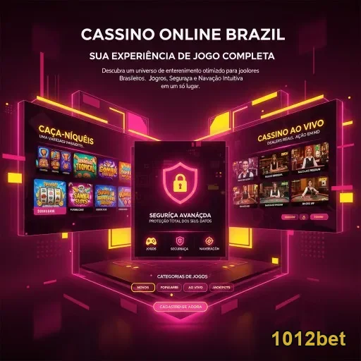 Interface da 1012bet mostrando opções de jogos e segurança.