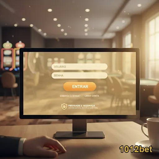 Tela de login do 1012bet com campo de usuário e senha.