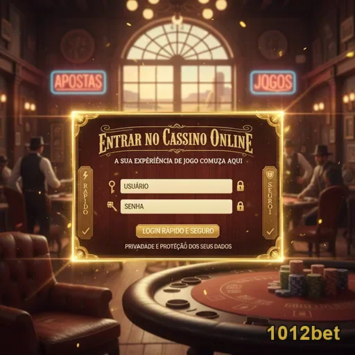 Interface de entrada no cassino online da 1012bet com suporte.