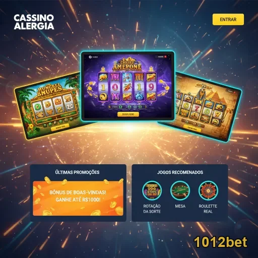 Interface da 1012bet mostrando slots e promoções VIP.