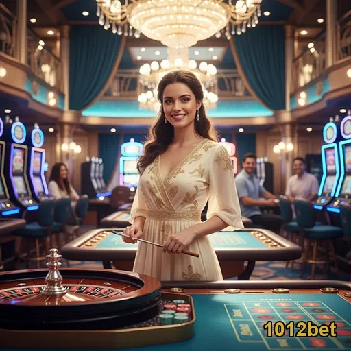 Interface da 1012bet mostrando serviços VIP em ambiente de cassino.