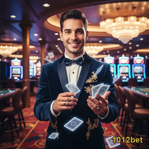Jogador sorridente em cassino ao vivo na 1012bet.