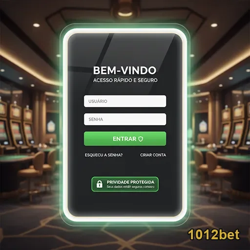 Tela de login da 1012bet para acesso rápido e seguro.
