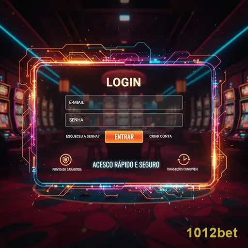 Tela de login do aplicativo 1012bet com segurança reforçada.