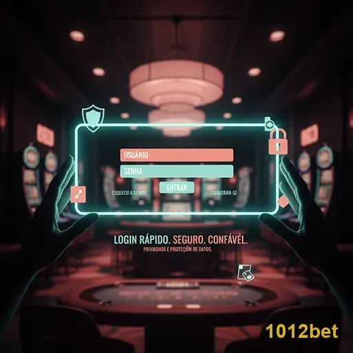 Tela de login da 1012bet com foco na segurança da conta.