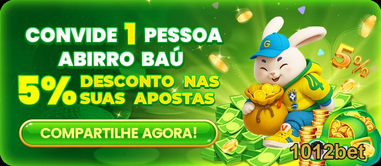 Imagem promocional da 1012bet com desconto de 5% nas apostas.