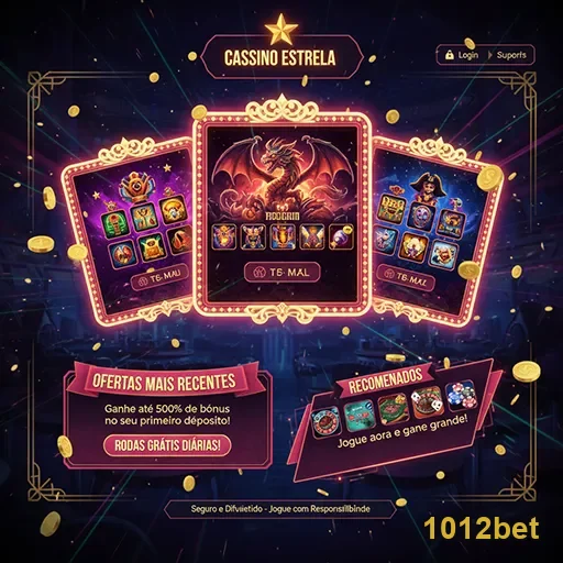 Tela do 1012bet mostrando promoções de slots e bônus.