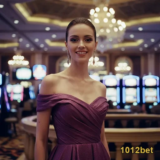 Atendente VIP no cassino 1012bet auxiliando jogadores.