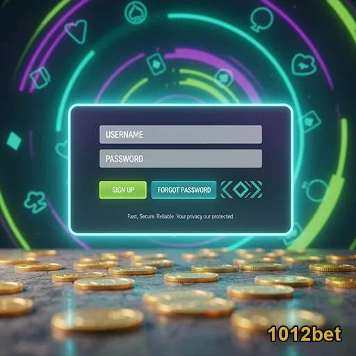 Tela de login da 1012bet destacando serviços VIP seguros.
