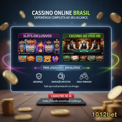 Interface VIP da 1012bet com slots e cassino ao vivo.